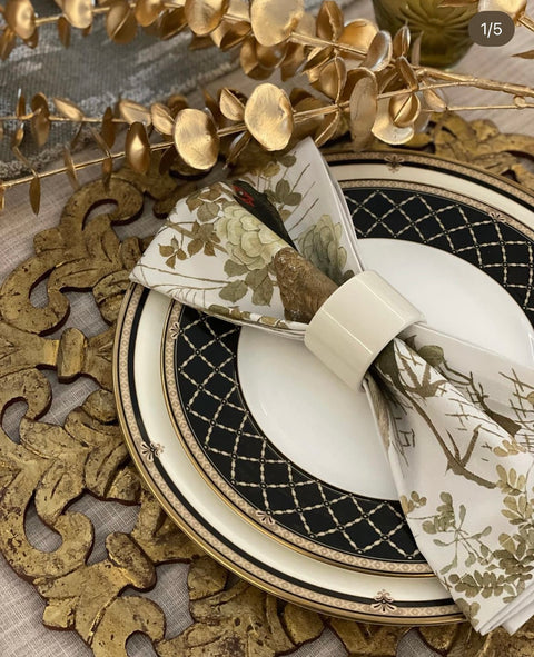 Wooden Charger Plate - Gold Leaf