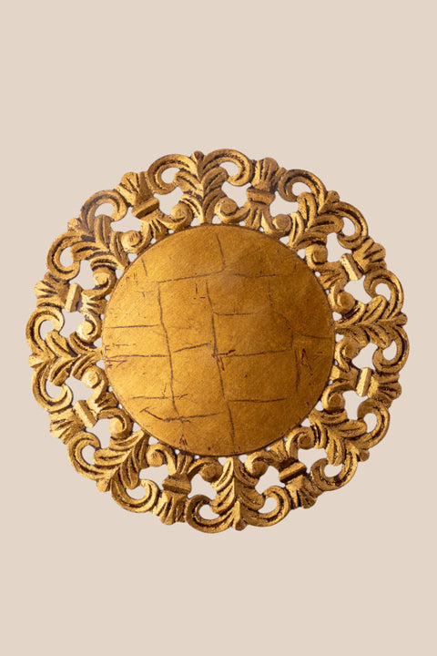 Wooden Charger Plate - Gold Leaf