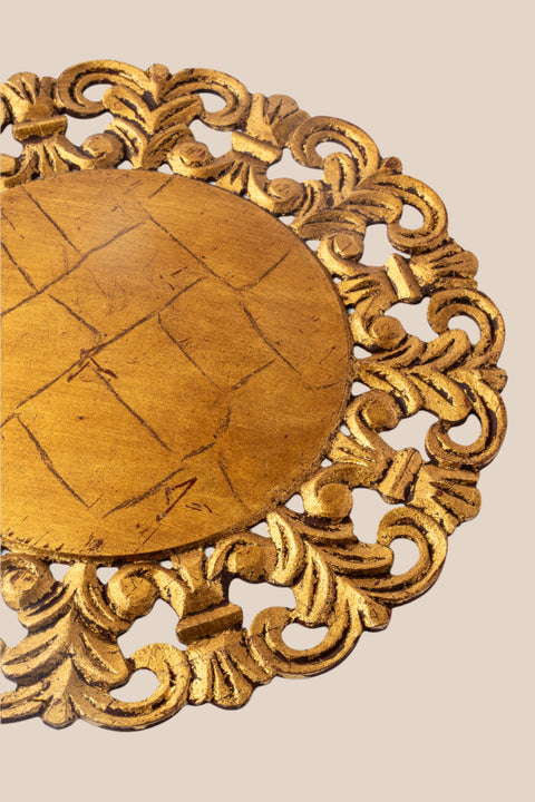 Wooden Charger Plate - Gold Leaf