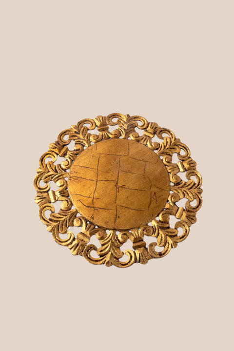 Wooden Charger Plate - Gold Leaf