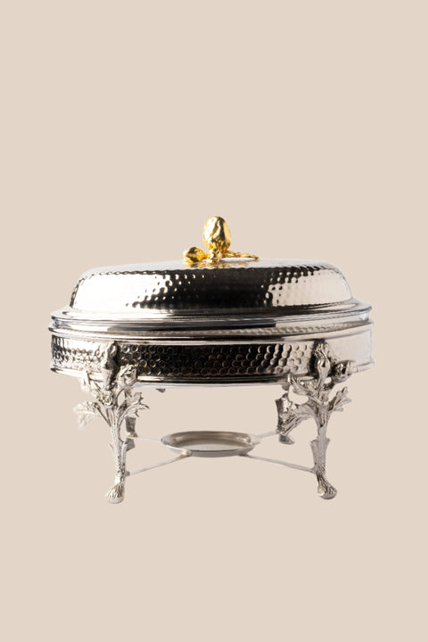 Oval Glass Chaffing Dish