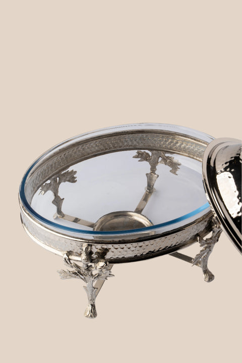 Oval Glass Chaffing Dish